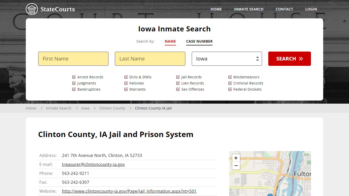 Clinton County IA Jail Inmate Records Search, Iowa - State Courts